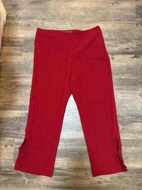 Banana Republic Crimson Ruffle Hem Capri Pants